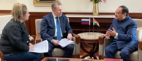 Nadda Meets Russian Health Minister Murashko to Boost  India-Russia Healthcare Partnership