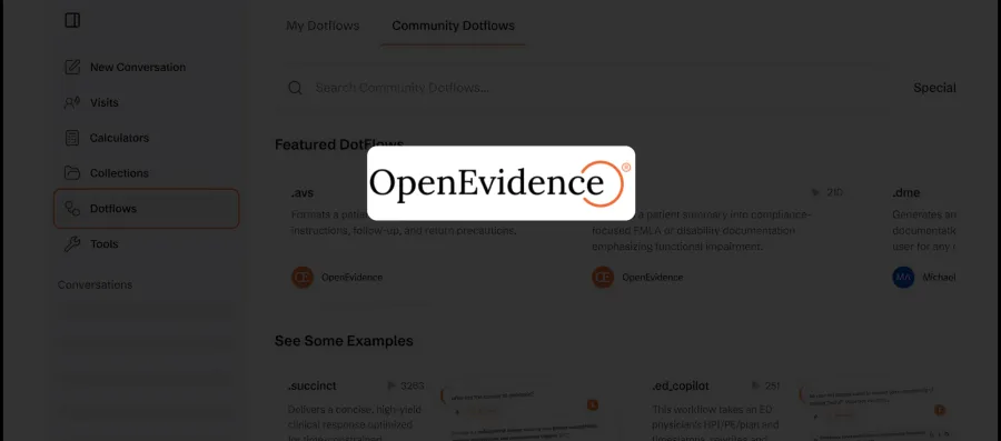 openevidence-introduces-dotflows-to-personalize-ai-workflow-for-clinicians