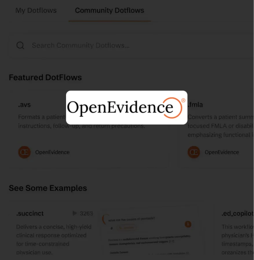 openevidence-introduces-dotflows-to-personalize-ai-workflow-for-clinicians