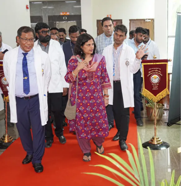 Union Health Secretary Reviews Key Facilities at AIIMS Mangalagiri