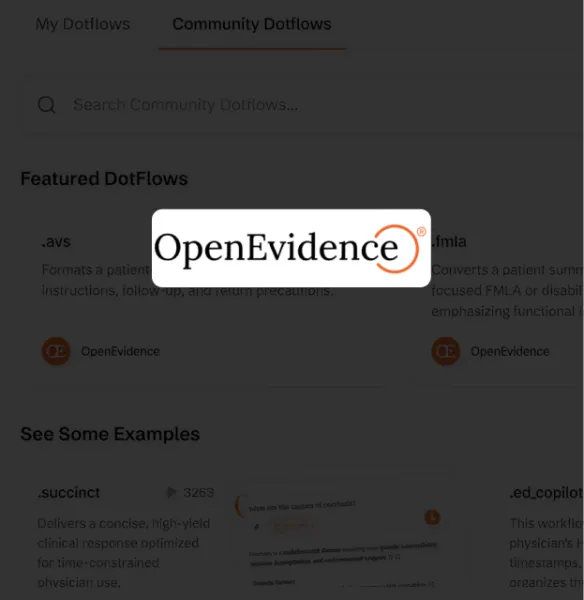 OpenEvidence Introduces Dotflows to Personalize AI Workflow for Clinicians