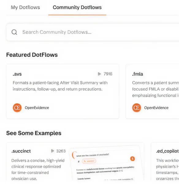 OpenEvidence Introduces Dotflows to Personalize AI Workflow for Clinicians