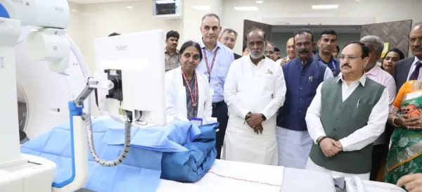 Union Health Minister Nadda Reviews AIIMS Bibinagar, Highlights Operational Status & Healthcare Expansion