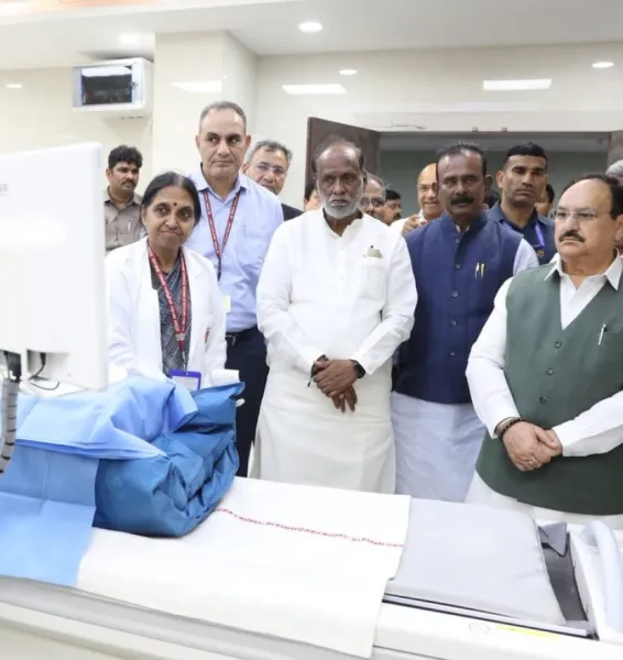 Union Health Minister Nadda Reviews AIIMS Bibinagar, Highlights Operational Status & Healthcare Expansion